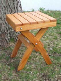 white cedar folding table